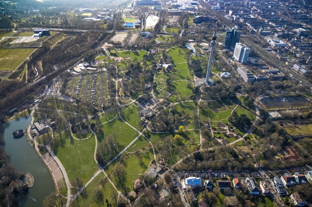 Luftaufnahme Dortmund - Parkanlage Westfalenpark in Dortmund im Bundesland Nordrhein-Westfalen, Deutschland