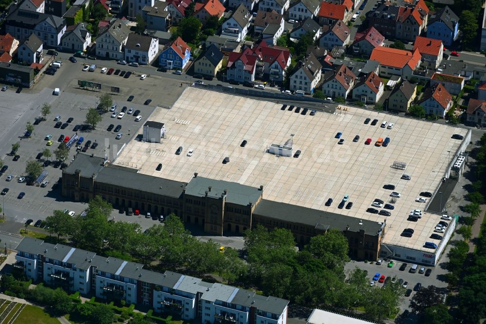 Luftaufnahme Bielefeld - Parkdeck auf dem Einkaufzentrum real an der Teuteburger Straße in Bielefeld im Bundesland Nordrhein-Westfalen, Deutschland