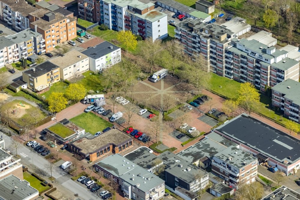 Luftbild Hamm - Parkplatz und Abstellfläche für Automobile im Ortsteil Pelkum in Hamm im Bundesland Nordrhein-Westfalen, Deutschland