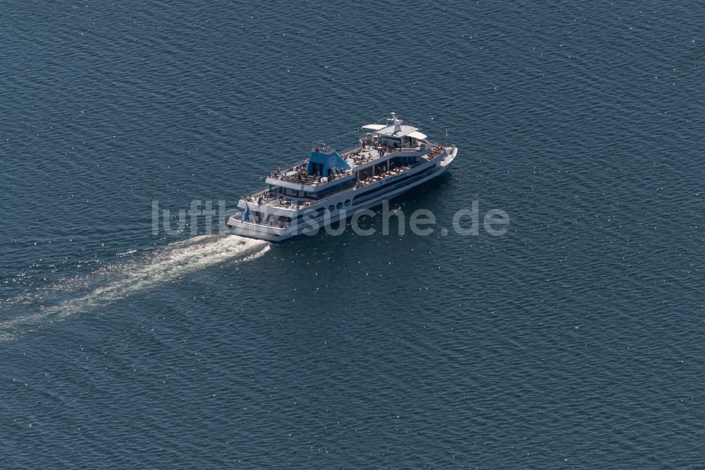 Luftbild Starnberger See - Passagier- und Fahrgastschiff Seehaupt auf dem Starnberger See in Starnberger See im Bundesland Bayern, Deutschland