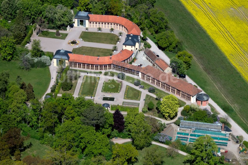 Luftbild Weimar - Pavillon von Schloss Belvedere in Weimar im Bundesland Thüringen, Deutschland
