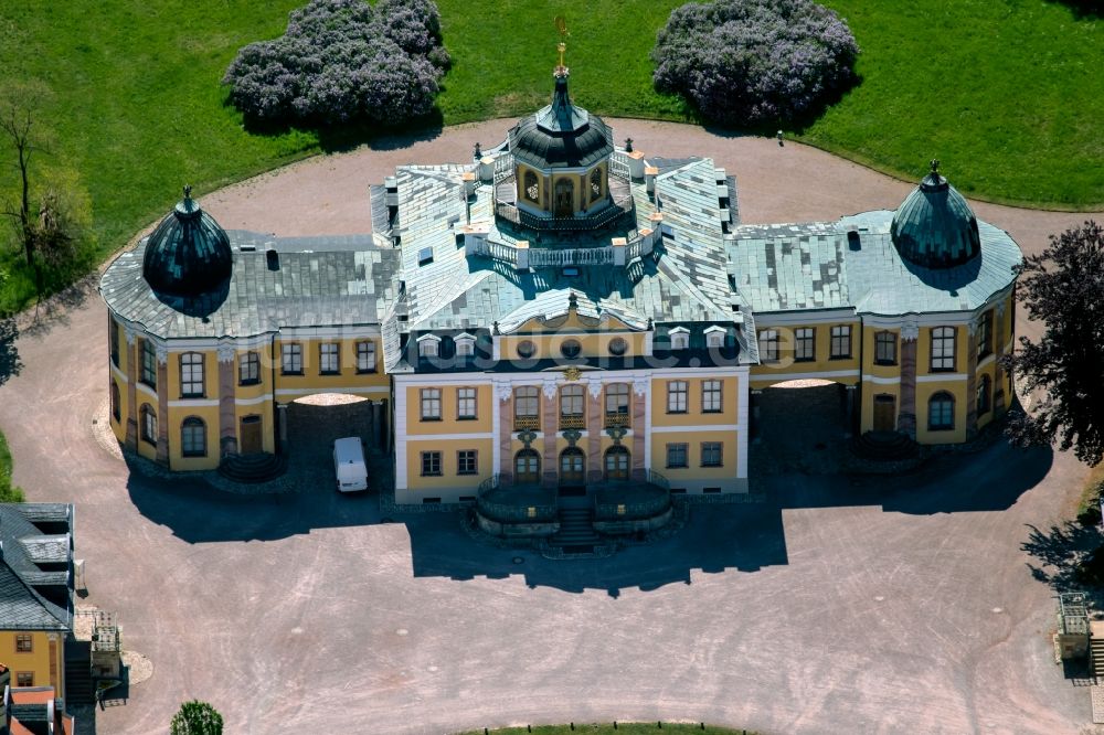 Weimar aus der Vogelperspektive: Pavillon von Schloss Belvedere in Weimar im Bundesland Thüringen, Deutschland