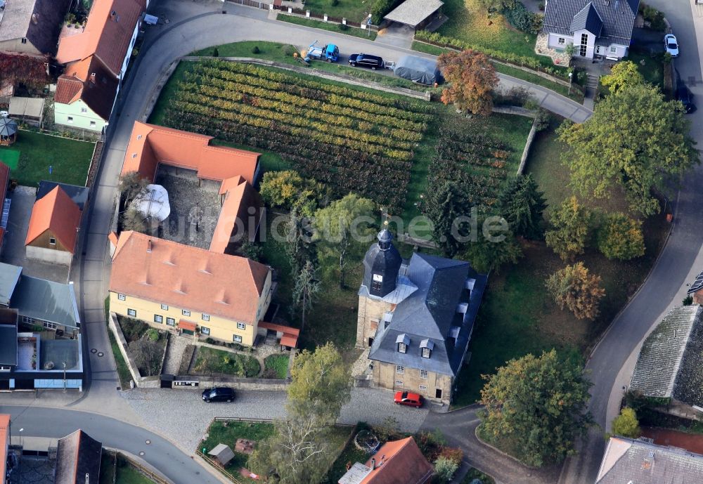 Luftaufnahme Bad Sulza - Pfarrkirche St.Wigbert im Ortsteil Bergsulza von Bad Sulza in Thüringen
