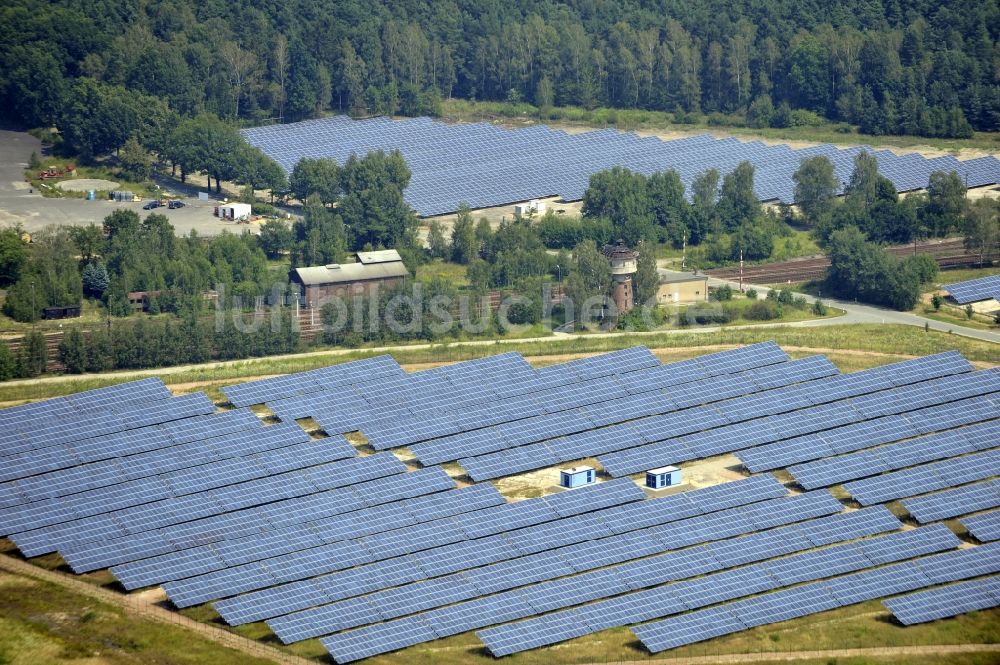 Luftbild Horka - Photovoltaikanlage / Solarkraftwerk in Horka im Bundesland Sachsen
