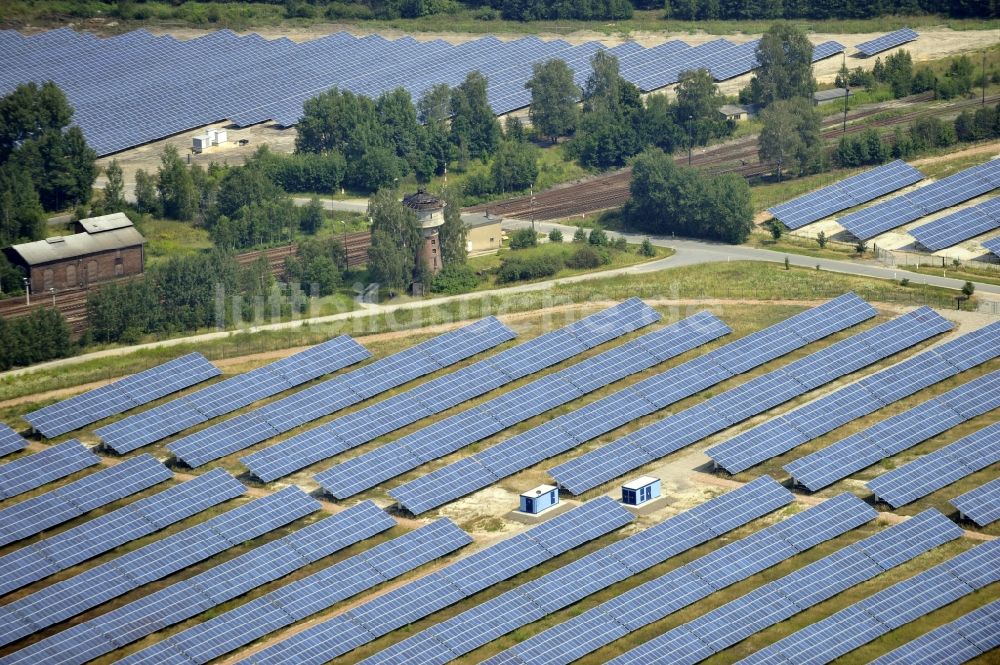 Luftaufnahme Horka - Photovoltaikanlage / Solarkraftwerk in Horka im Bundesland Sachsen
