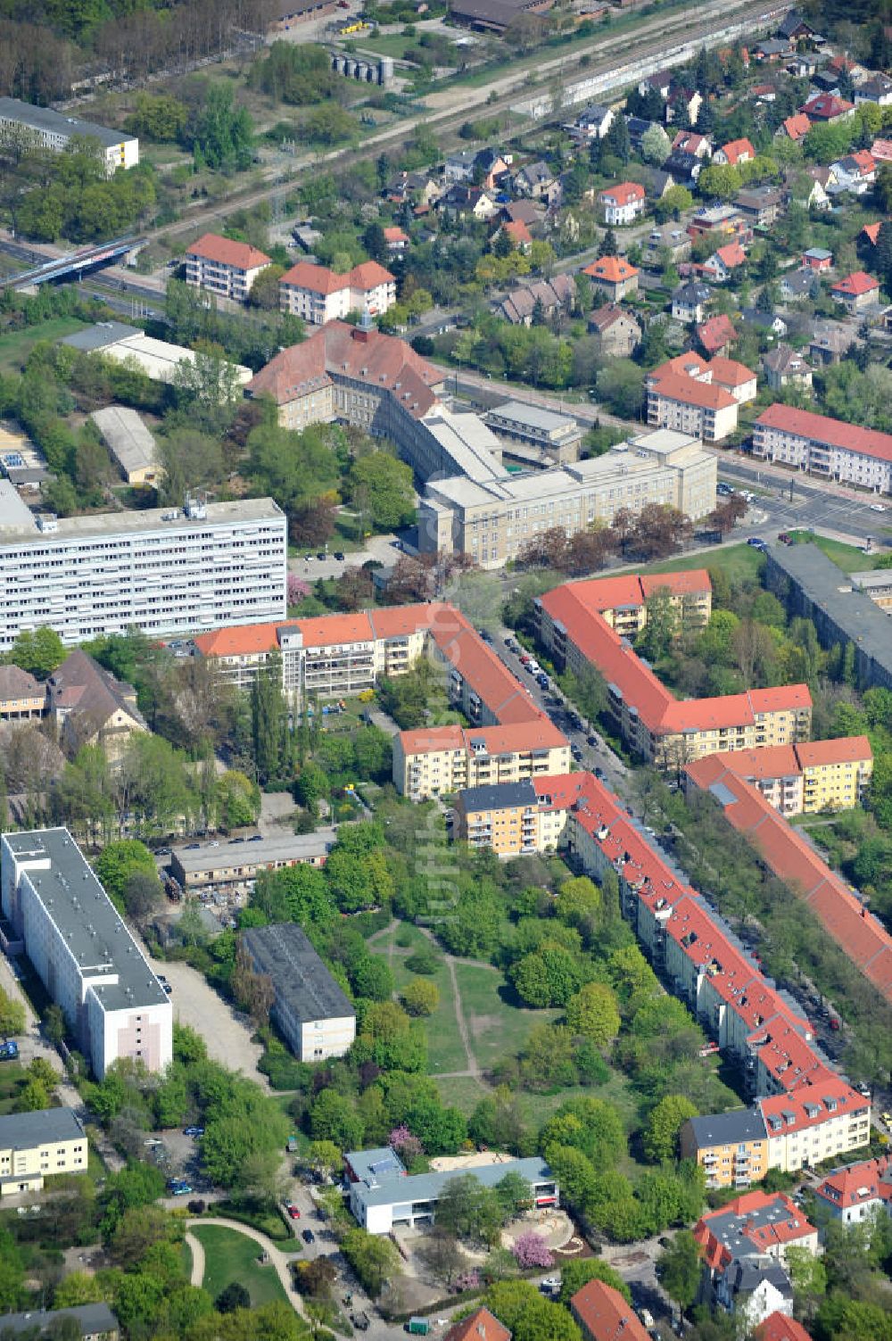 Luftaufnahme Berlin-Lichtenberg - Planungsfläche der NCC Deutschland am Aristotelessteig in Berlin-Lichtenberg