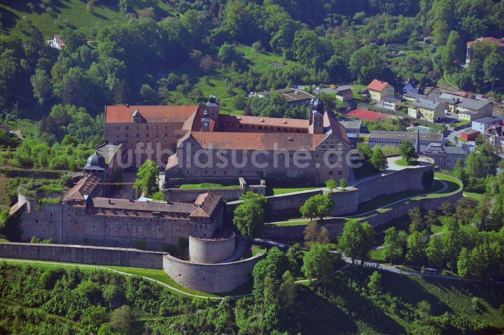 Kulmbach von oben - Plassenburg in Kulmbach im Bundesland Bayern