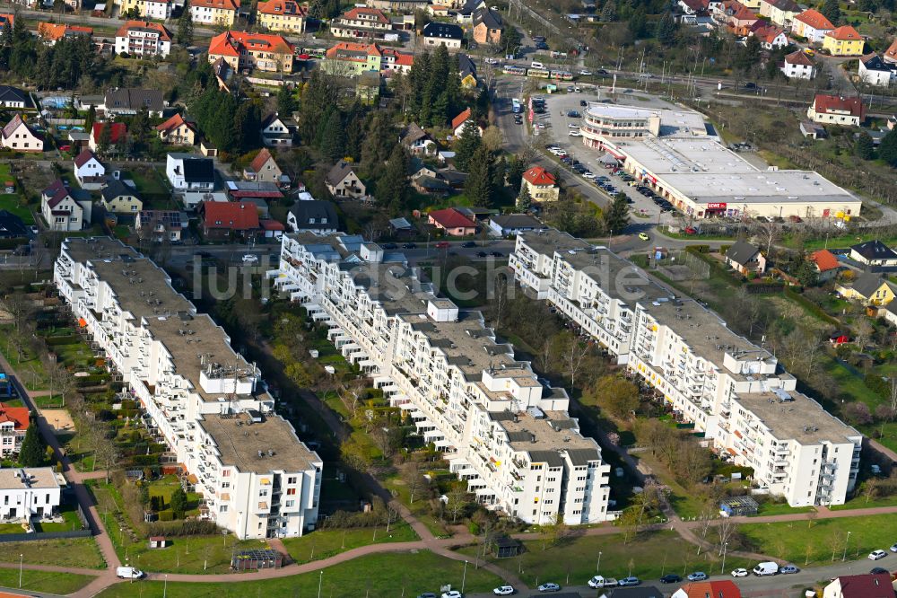 Luftbild Brandenburg an der Havel - Plattenbau- Hochhaus- Wohnsiedlung im Ortsteil Görden in Brandenburg an der Havel im Bundesland Brandenburg, Deutschland