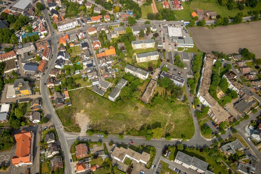 Luftaufnahme Herringen - Plattenbau- Wohnsiedlung an der Waldenburger Straße - Am Feuerwehrhaus in Herringen im Bundesland Nordrhein-Westfalen, Deutschland