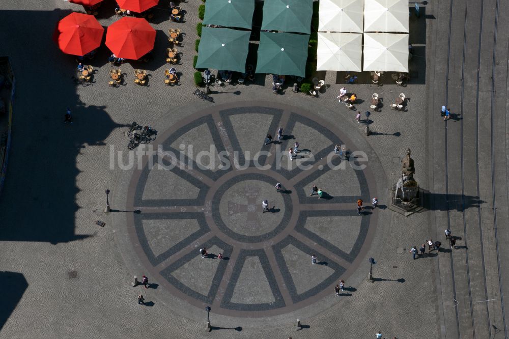 Luftaufnahme Bremen - Platz- Ensemble Bremer Marktplatz in Bremen, Deutschland