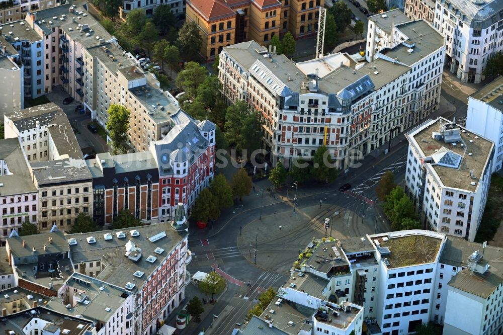 Luftaufnahme Magdeburg - Platz Hasselbachplatz im Ortsteil Altstadt in Magdeburg im Bundesland Sachsen-Anhalt, Deutschland