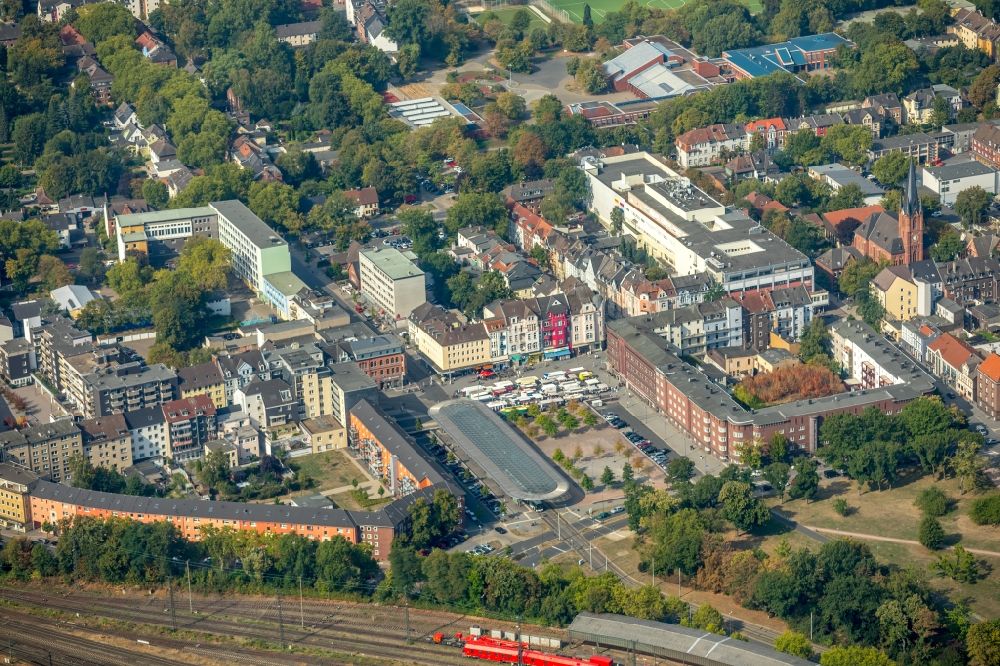 Luftaufnahme Herne - ÖPNV-HALTESTELLE Buschmannshof in Herne im Bundesland Nordrhein-Westfalen