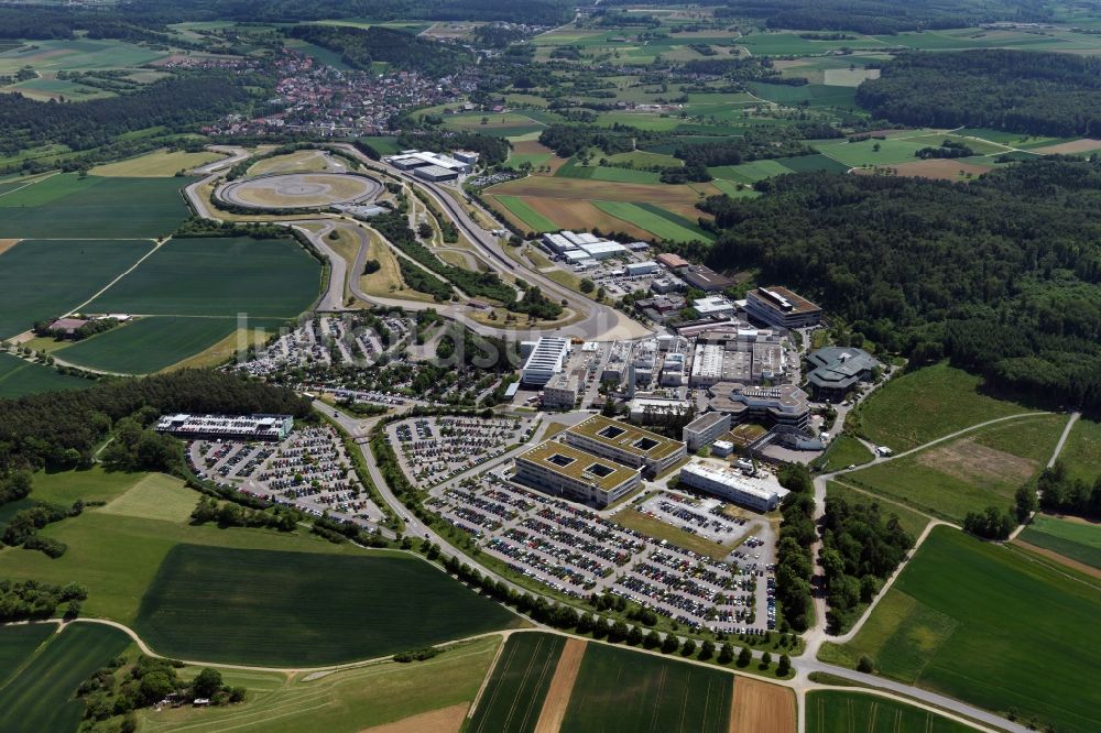 Weissach aus der Vogelperspektive: Porsche- Entwicklungszentrum Weissach im Bundesland Baden- Württemberg