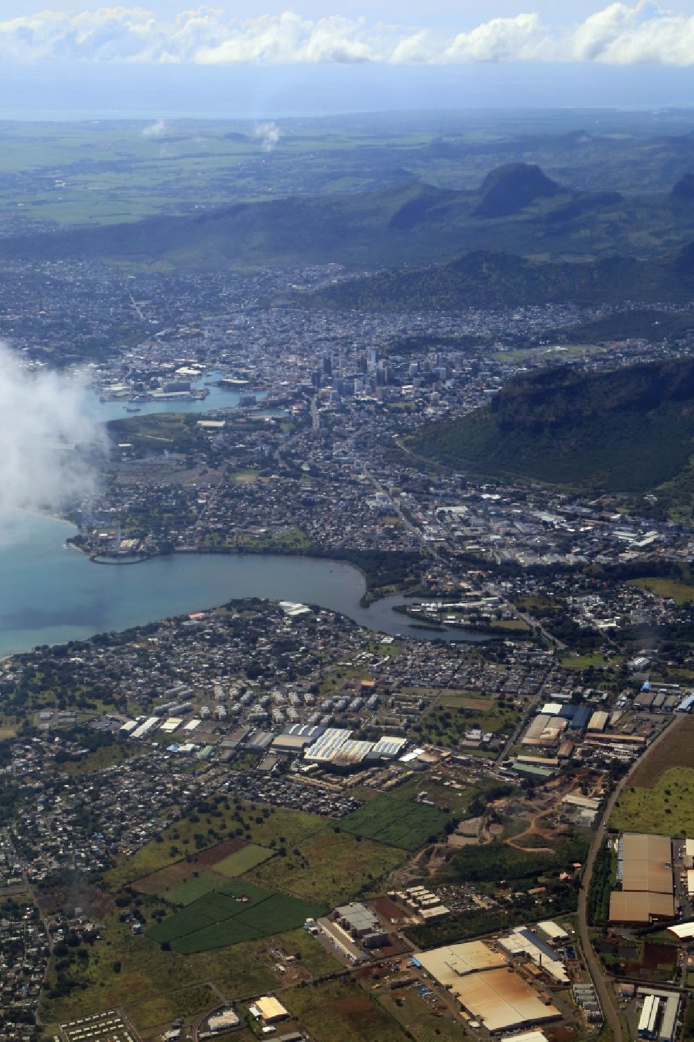 Luftaufnahme Port Louis - Port Louis, die Hauptstadt von Mauritius