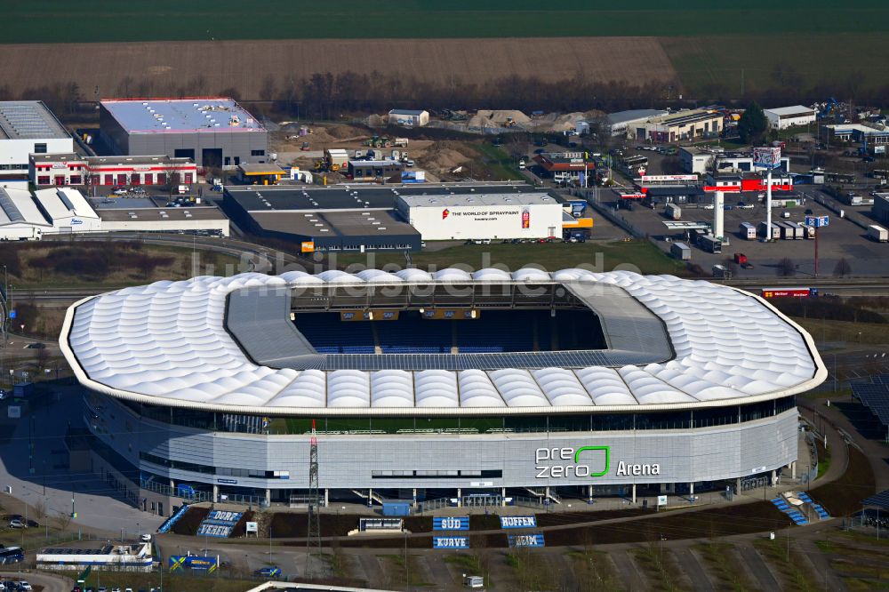 Luftaufnahme Sinsheim - Pre Zero Arena - Rhein-Neckar-Arena in Sinsheim im Bundesland Baden-Württemberg