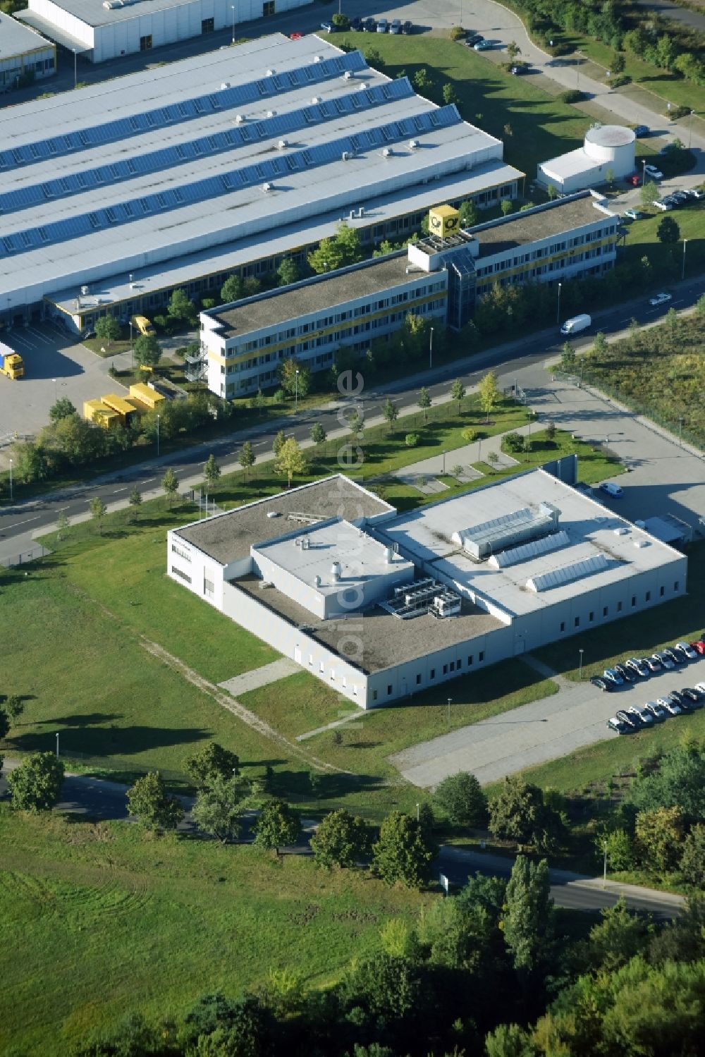 Luftaufnahme Stahnsdorf - Produktionsstandort der Endress+Hauser GmbH & Co.KG in Stahnsdorf im Bundesland Brandenburg