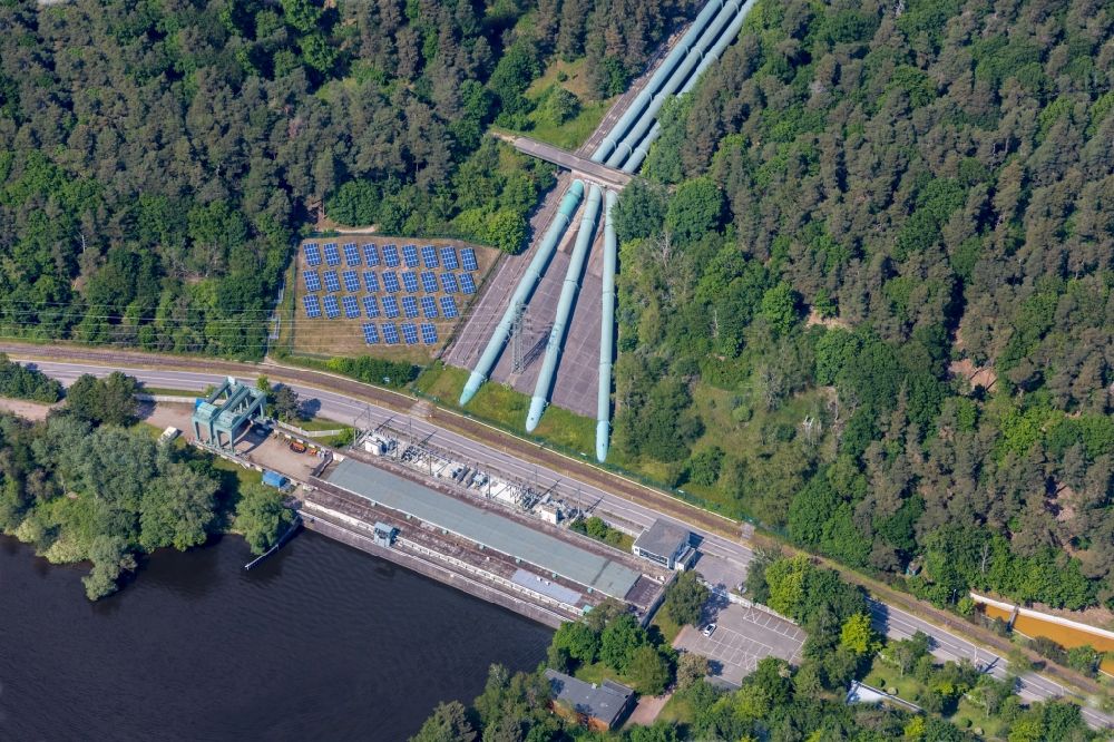 Luftaufnahme Geesthacht - Pumpspeicherkraftwerk in Geesthacht im Bundesland Schleswig-Holstein, Deutschland