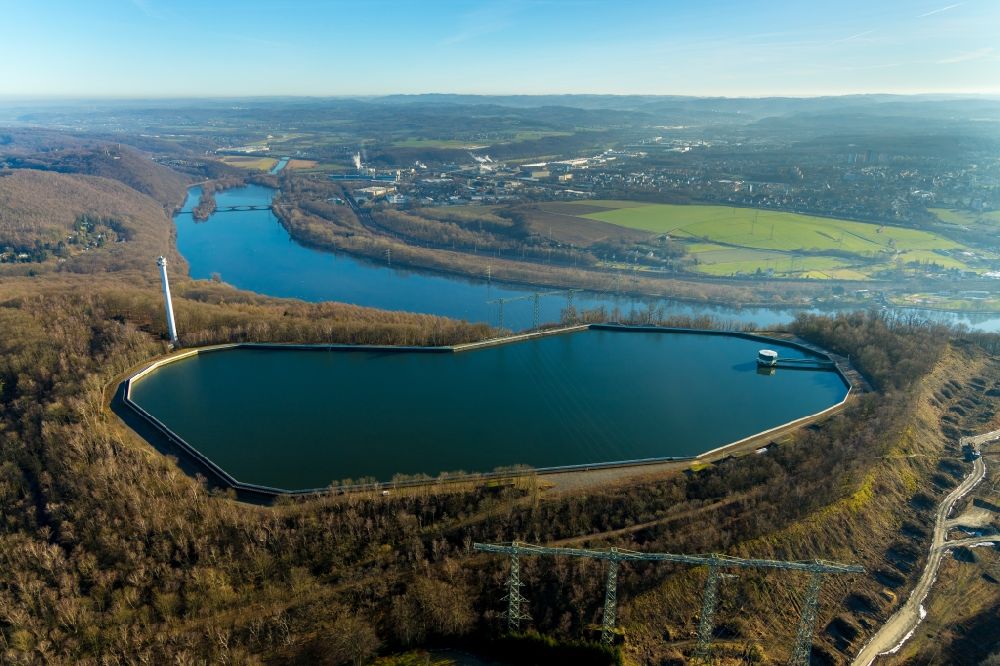 Luftbild Herdecke - Pumpspeicherkraftwerk Koepchenwerk in Herdecke im Bundesland Nordrhein-Westfalen