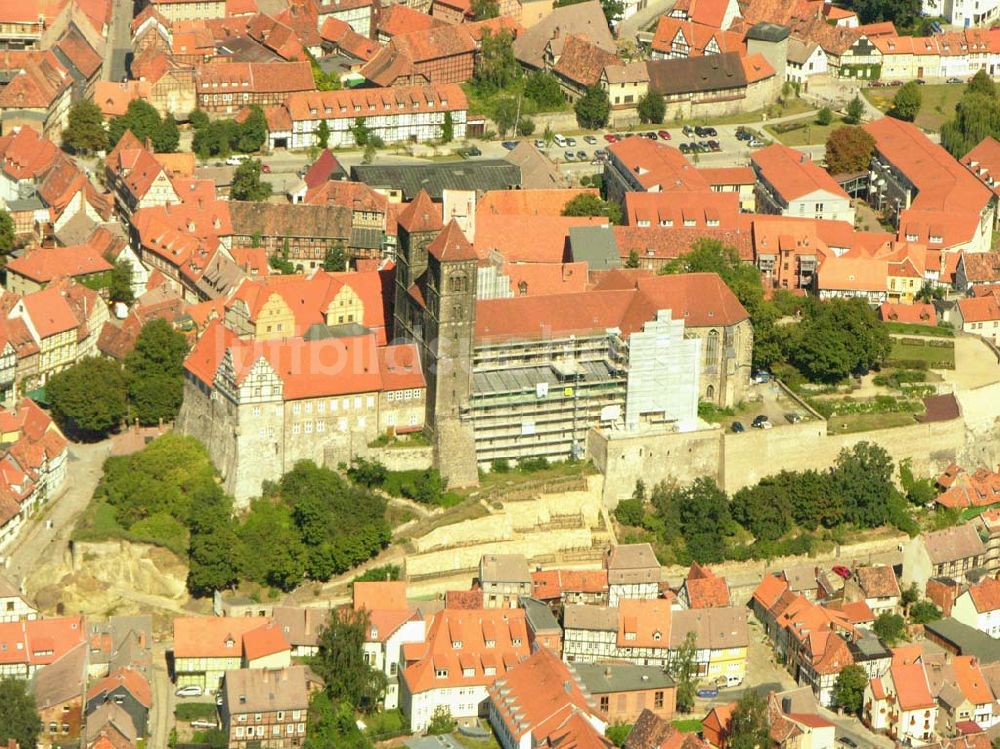 Luftaufnahme Quedlinburg - Quedlinburger Stiftskirche St. Servatius