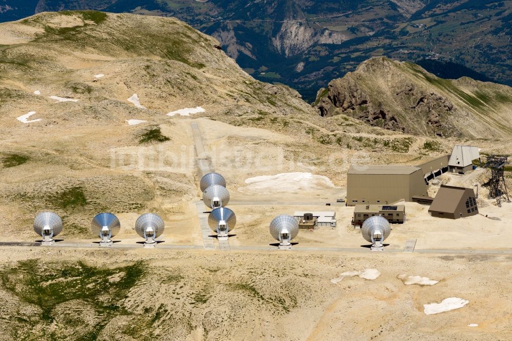 Luftbild Le Dévoluy - Radioteleskop und Empfangsanlage des Institut für Radioastronomie im Millimeterbereich in Le Dévoluy in Provence-Alpes-Cote d'Azur, Frankreich