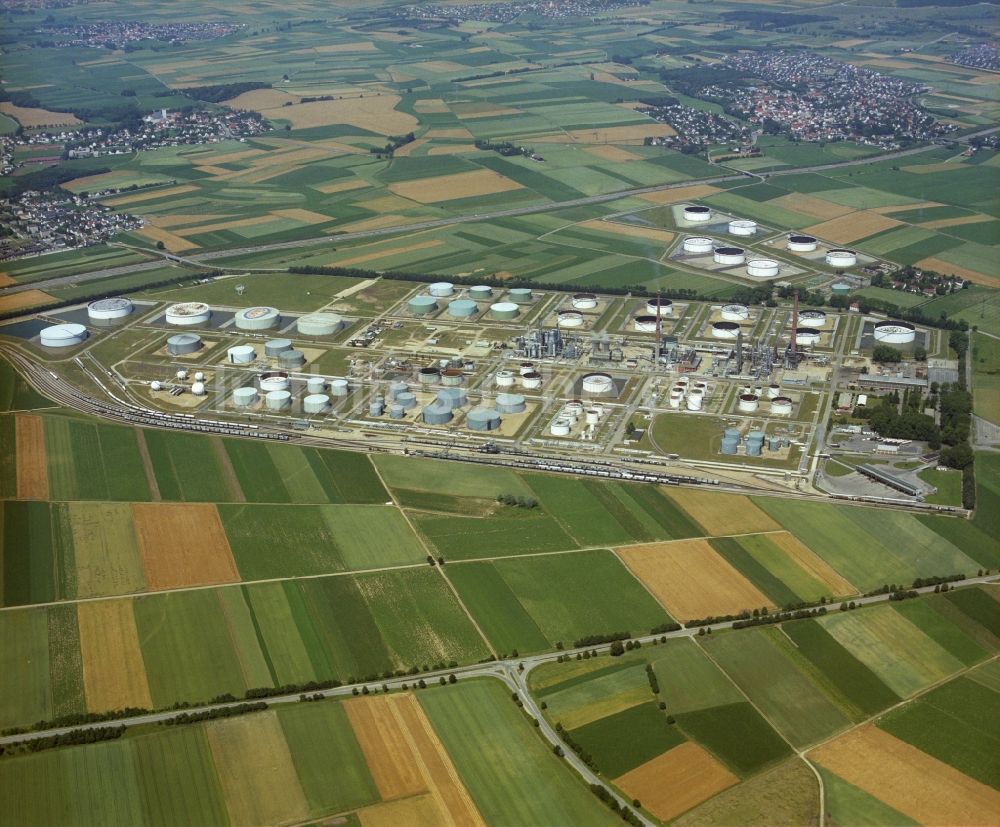 Luftbild Desching - Raffinerie- Werksgelände des Mineralölproduzenten Gunvor in Desching im Bundesland Bayern, Deutschland