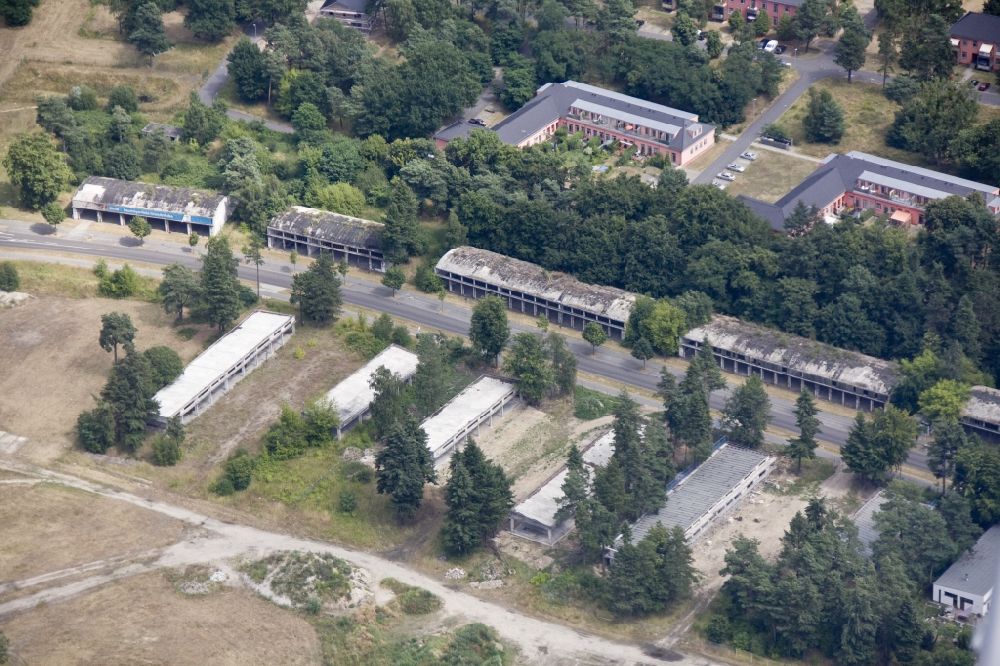 Luftaufnahme Wustermark OT Elstal - Randbebauung des Olympischen Dorfs in Elstal im Bundesland Brandenburg