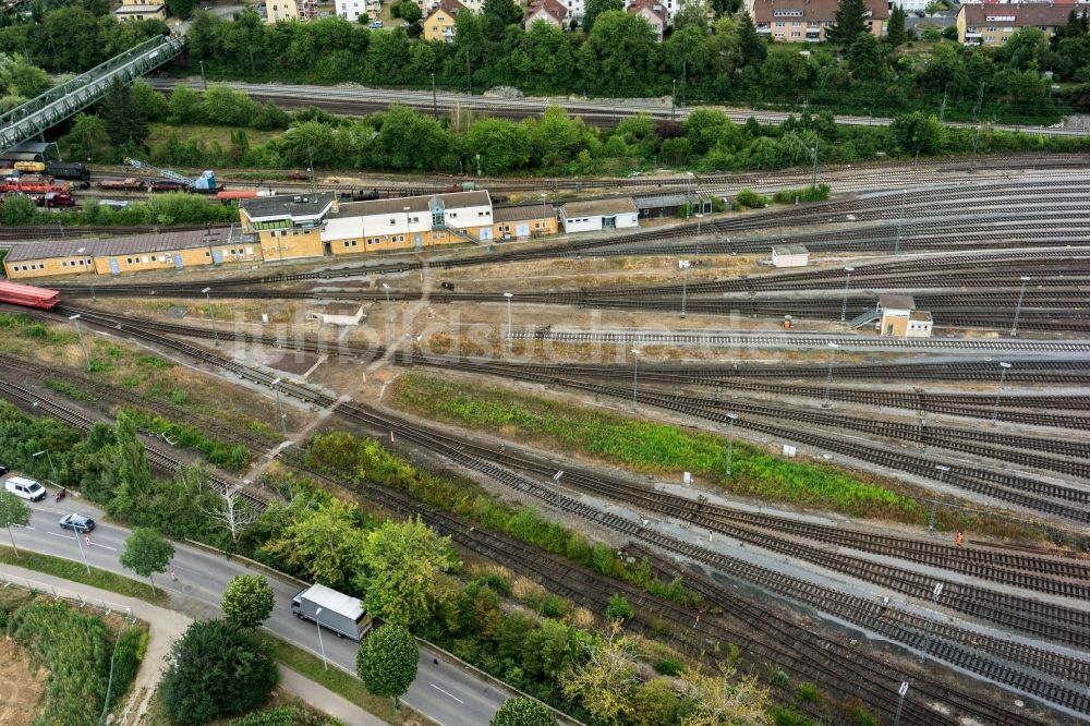 Luftbild Kornwestheim - Rangierbahnhof und Güterbahnhof der Deutschen Bahn in Kornwestheim im Bundesland Baden-Württemberg