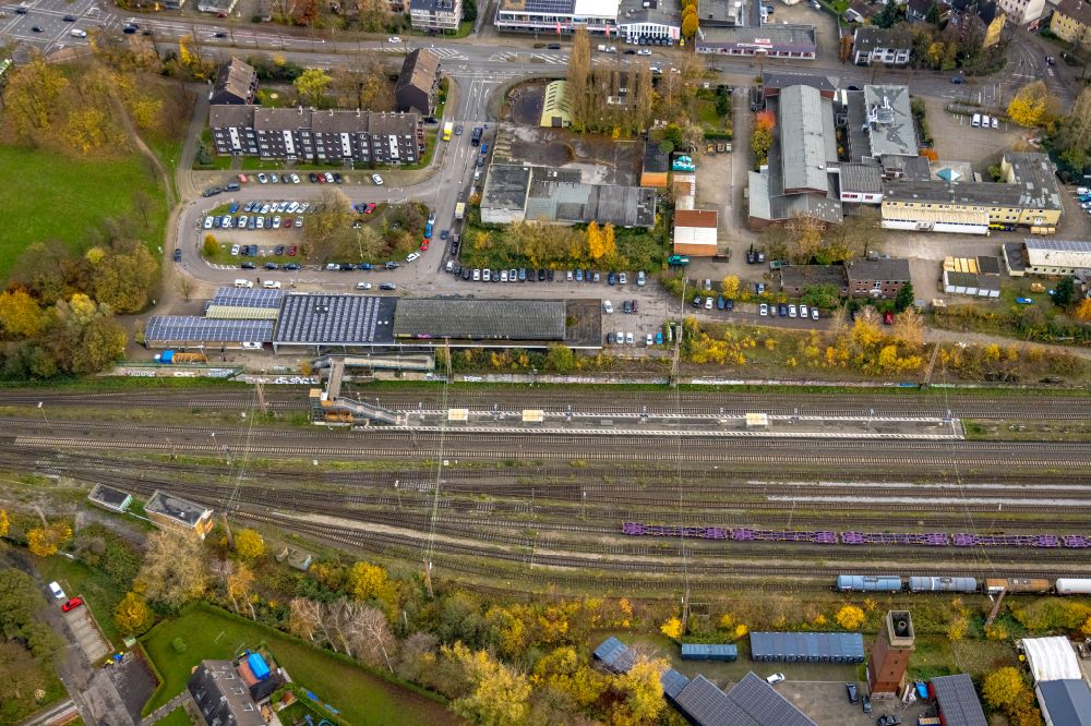 Luftaufnahme Gladbeck - Rangierbahnhof und Güterbahnhof in Gladbeck im Bundesland Nordrhein-Westfalen, Deutschland
