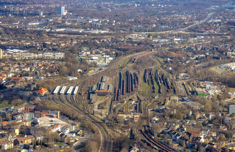 Luftbild Herne - Rangierbahnhof und Güterbahnhof in Herne im Bundesland Nordrhein-Westfalen, Deutschland