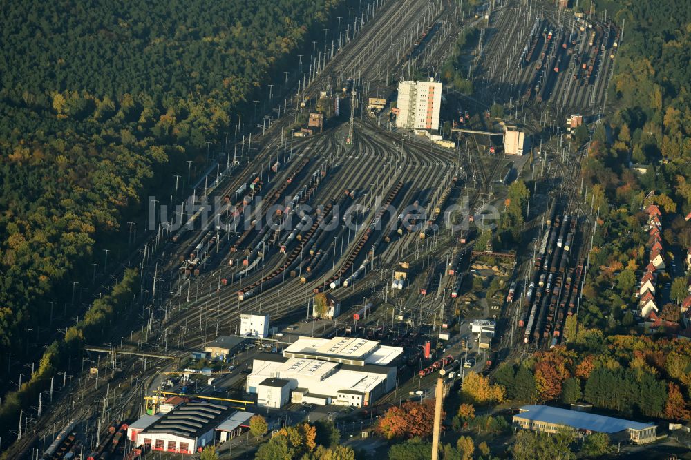 Luftbild Neuseddin - Rangierbahnhof und Güterbahnhof Seddin der Deutschen Bahn in Neuseddin im Bundesland Brandenburg