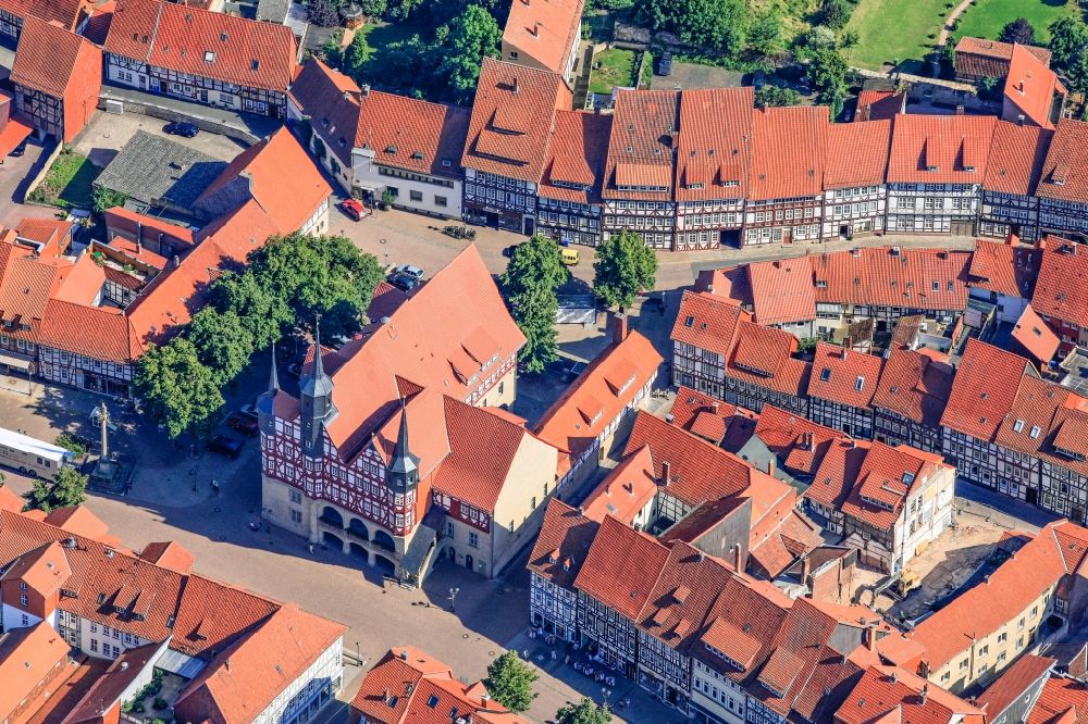 Duderstadt aus der Vogelperspektive: Rathaus Duderstadt im Bundesland Niedersachsen