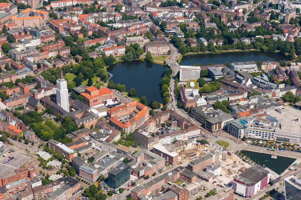 Luftbild Kiel - Rathaus in Kiel im Bundesland Schleswig-Holstein, Deutschland