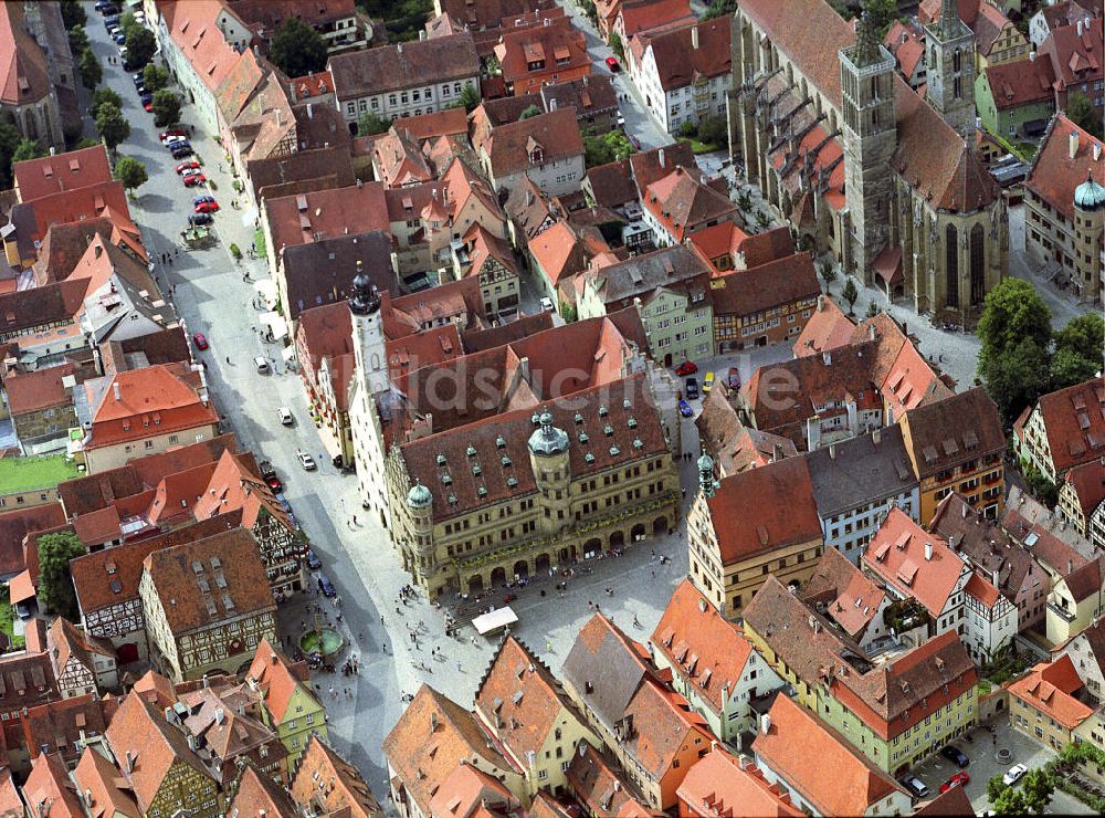 Rothenburg ob der Tauber von oben - Rathaus Rothenburg ob der Tauber