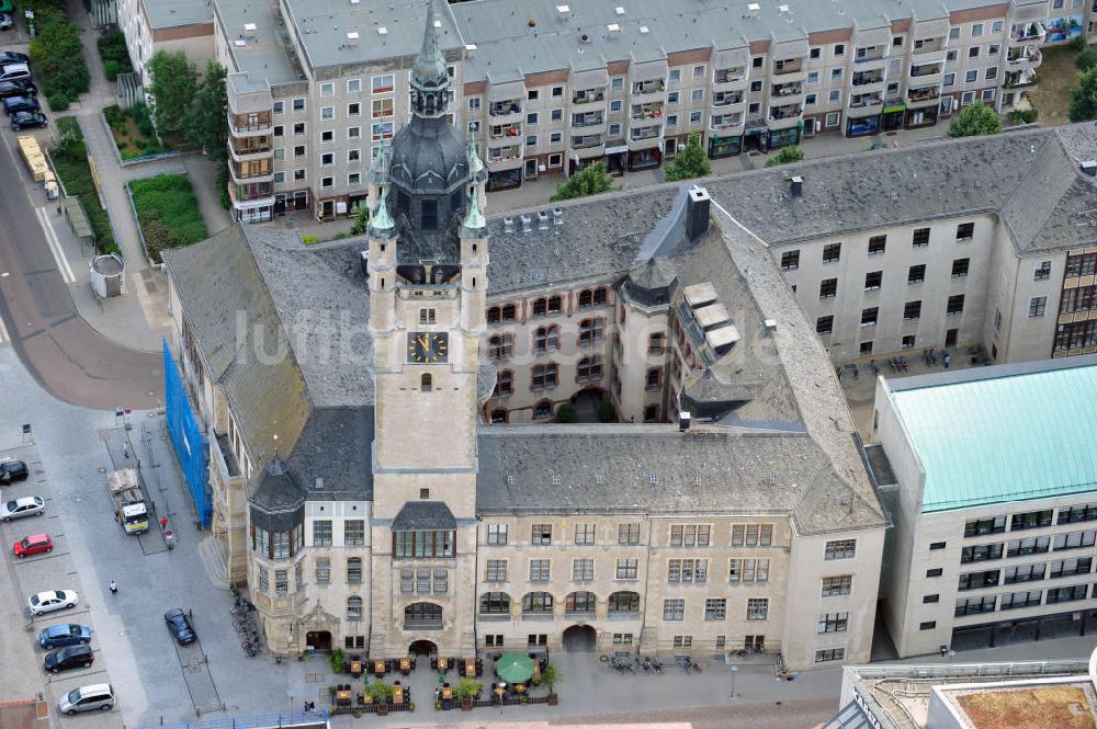 Luftaufnahme Dessau - Roßlau - Rathaus der Stadt Dessau-Roßlau am Dessauer Marktplatz