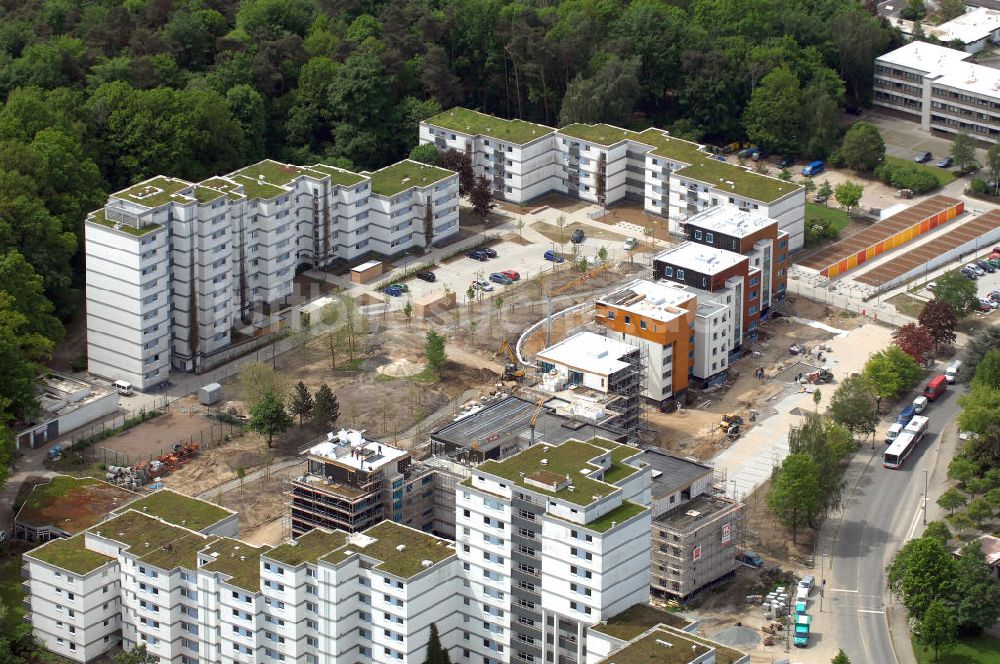 Wolfsburg aus der Vogelperspektive: Rückbau des Wohngebiets Neuland-Burg in Wolfsburg-Detmerode