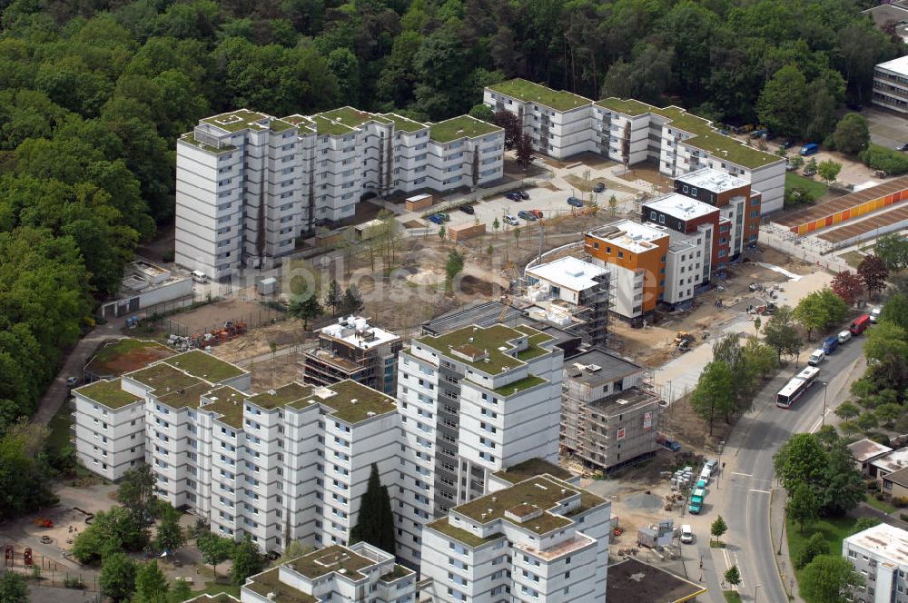 Luftbild Wolfsburg - Rückbau des Wohngebiets Neuland-Burg in Wolfsburg-Detmerode