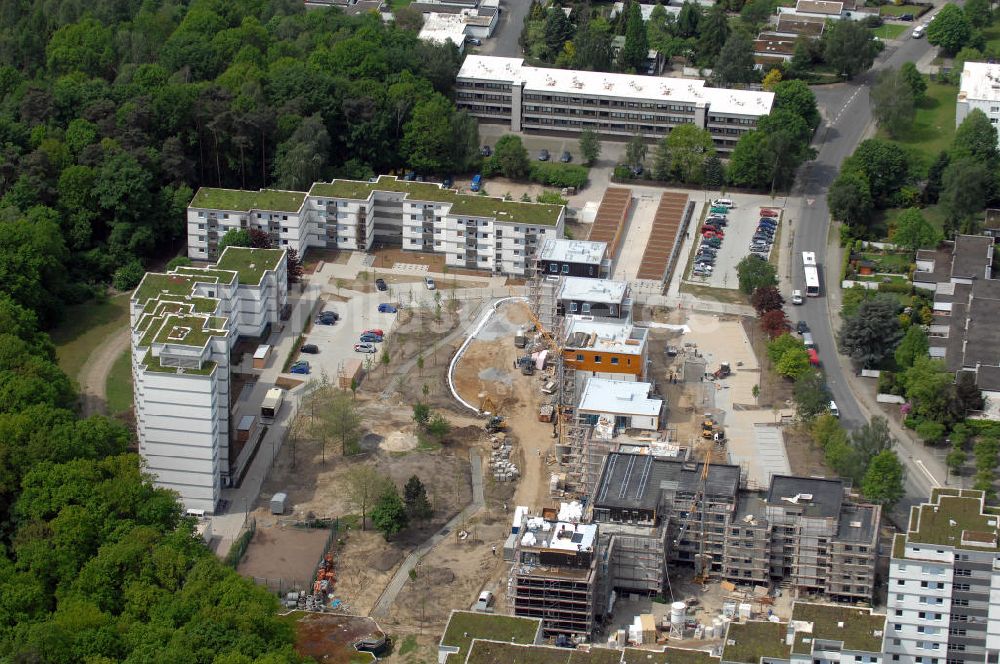 Luftaufnahme Wolfsburg - Rückbau des Wohngebiets Neuland-Burg in Wolfsburg-Detmerode
