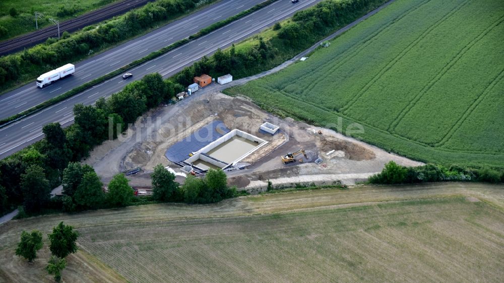 Luftbild Bockeroth - Rückhaltebecken und Wasserspeicher - Neubau in Bockeroth im Bundesland Nordrhein-Westfalen, Deutschland