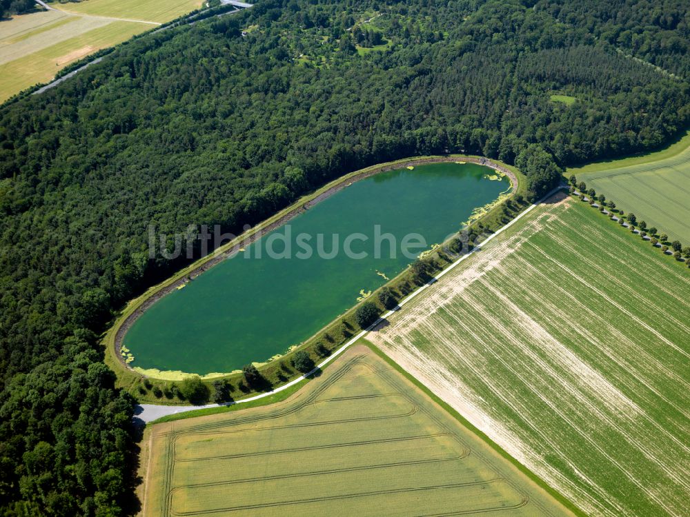 Luftbild Sickenhausen - Rückhaltebecken und Wasserspeicher in Sickenhausen im Bundesland Baden-Württemberg, Deutschland