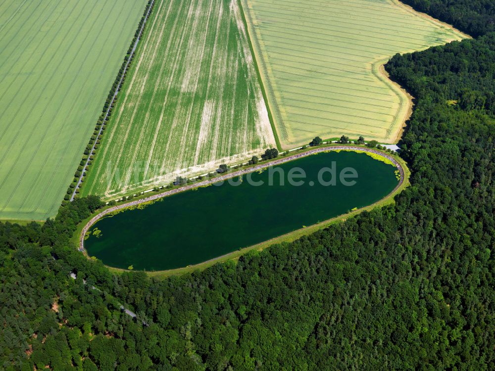 Luftaufnahme Sickenhausen - Rückhaltebecken und Wasserspeicher in Sickenhausen im Bundesland Baden-Württemberg, Deutschland
