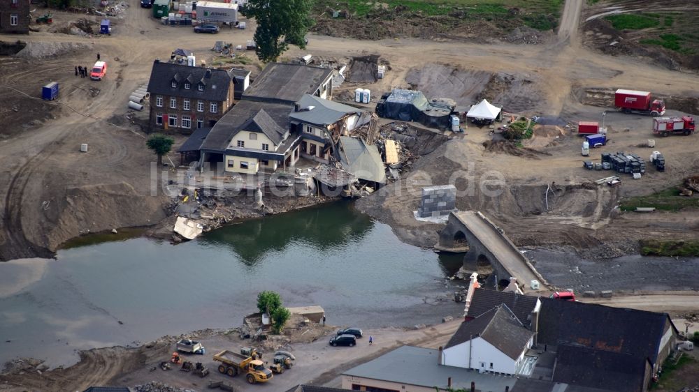 Luftaufnahme Rech - Rech nach der Hochwasserkatastrophe diesen Jahres im Bundesland Rheinland-Pfalz, Deutschland