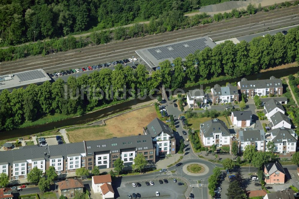 Luftaufnahme Menden (Sauerland) - Reihen- Wohnhaus der MARKUS GEROLD UNTERNEHMENSGRUPPE in Menden (Sauerland) im Bundesland Nordrhein-Westfalen