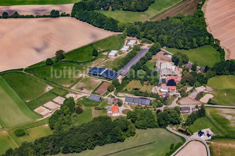 Luftbild Windeby - Reitanlage und Gutshof - Reiterhof und Ferienhäuser in Windeby im Bundesland Schleswig-Holstein, Deutschland