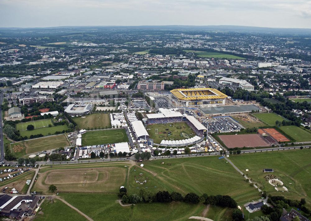 Aachen von oben - Reitstadion des Sportparks Soers im Bundesland Nordrhein-Westfalen