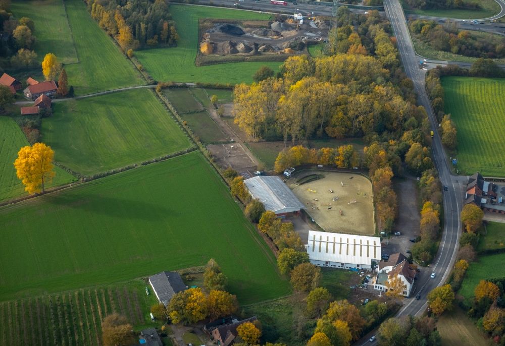 Luftaufnahme Gladbeck - Reitstall - Reiterhof - Marstall des Reiterverein Gladbeck e.V. in Gladbeck im Bundesland Nordrhein-Westfalen, Deutschland