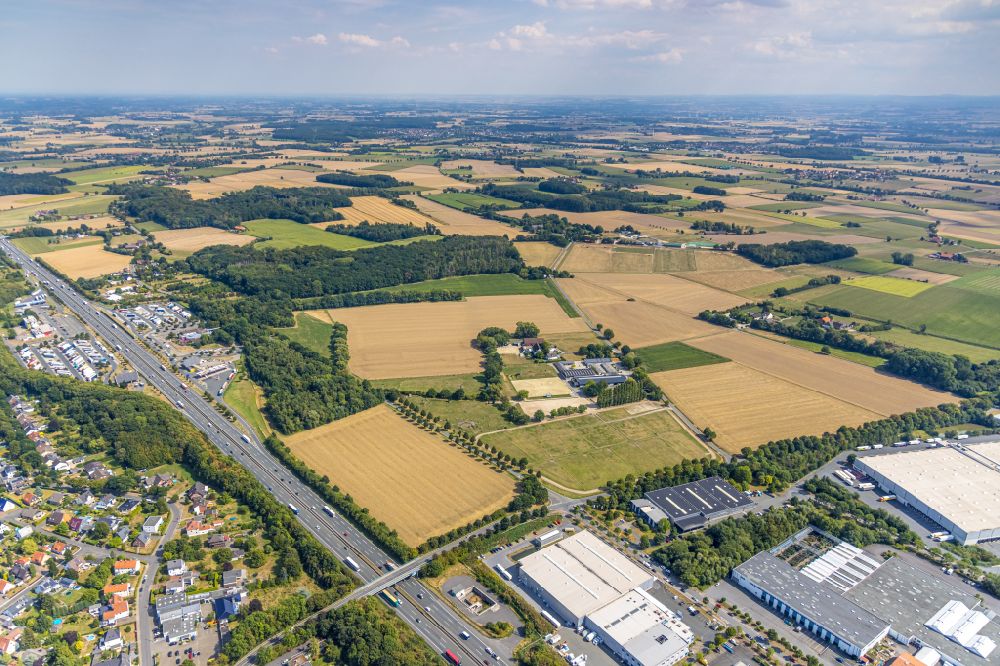 Luftaufnahme Hamm - Reitzentrum des Reiterverein Rhynern e.V. in Hamm im Bundesland Nordrhein-Westfalen, Deutschland