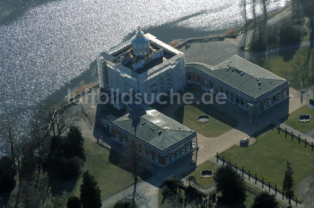 Luftbild Potsdam - Rekonstruktion des Marmorpalais im Neuen Garten zu Potsdam