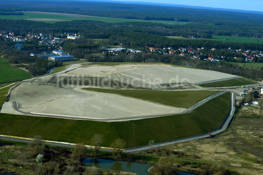 Luftbild Griebo - Rekultivierung der Halde zur Elberegulierung in Griebo im Bundesland Sachsen-Anhalt, Deutschland