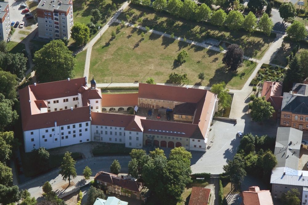 Finsterwalde aus der Vogelperspektive: Renaissanceschloss Finsterwalde im Bundesland Brandenburg