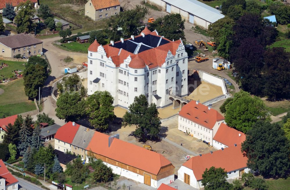 Großkmehlen von oben - Renaissanceschloss Großkmehlen im Bundesland Brandenburg